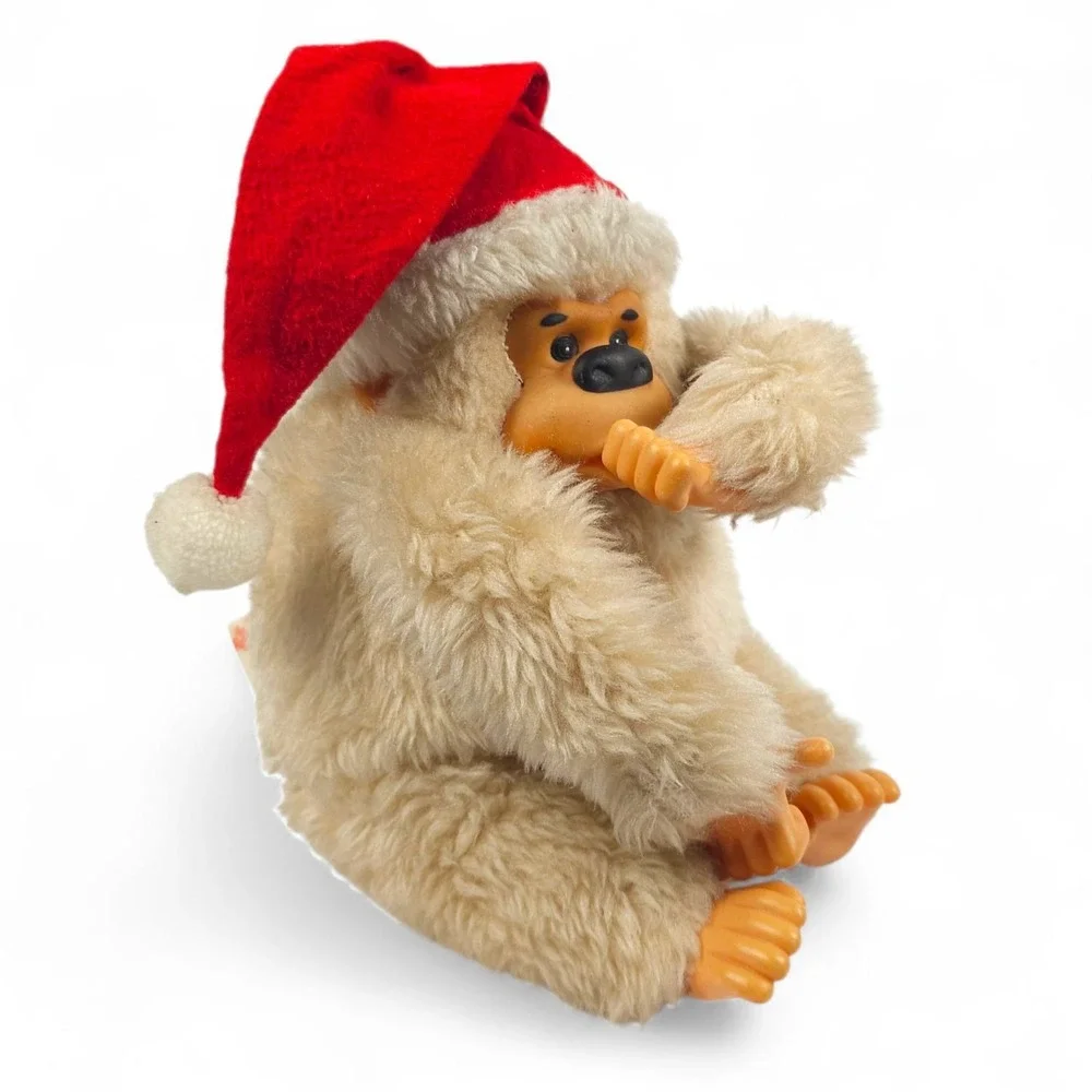 Vtg Russ Berrie Gonga Gorilla Plush Santa Hat Thumb Sucker Monkey 8